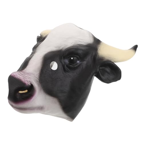 SAFIGLE Kuhmaske dekorative Tiermaske realistische Vollkopfmasken Halloween-Party-Maske Bauernhoftiermaske Tiergesichtsmaske Stiermasken für Erwachsene karneval kopfbedeckung Emulsion von SAFIGLE