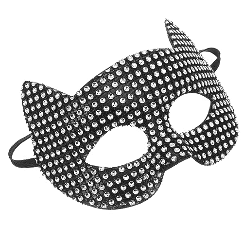 SAFIGLE Leichte Halloween Cosplay Maske Für Damen Katzenform Partyzubehör Fotografie Requisite Mit Strasssteinen Für Karneval Kostümpartys SAFIGLE Leichte Halloween Cosplay Maske Für Damen Katzenform Partyzubehör Fotografie Requisite Mit Strasssteinen Für Karneval Kostümpartys von SAFIGLE
