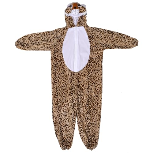 SAFIGLE Leopardenkostüm für Kinder – Tier-Overall für Bühnenauftritte – Ideal für Halloween-Partys und Dschungelpartys – Lustiges und bezauberndes Tier-Rollenspielkostüm von SAFIGLE