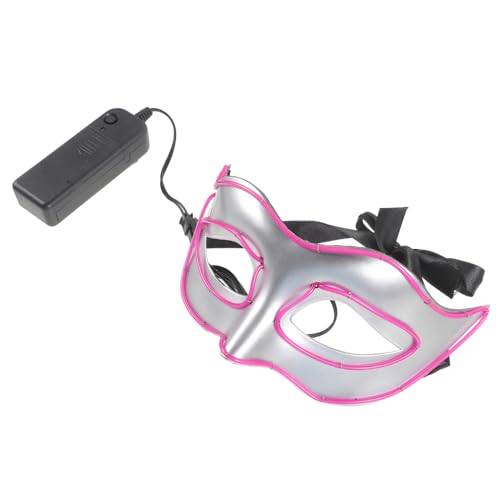 SAFIGLE Leuchtende Halbgesichts-Abschlussballmaske Vollgesichtsmaskenkostüm Maske Erwachsener halloween costume halloween kleidung baustützen Halloween-Maske Party-Halbmaske Partyzubehör von SAFIGLE