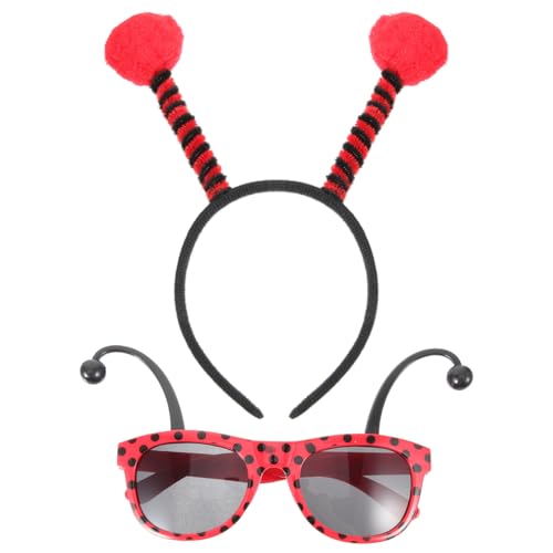 SAFIGLE MarienkäFer KostüM Set:Haarreif Mit Ohren Und Brille, Diy Party ZubehöR FüR Erwachsene Und Kinder, Karneval Und Halloween - Auffälliges Marienkäfer Kostüm für Frauen und Erwachsene SAFIGLE MarienkäFer KostüM Set:Haarreif Mit Ohren Und Brille, Diy Party ZubehöR FüR Erwachsene Und Kinder, Karneval Und Halloween - Auffälliges Marienkäfer Kostüm für Frauen und Erwachsene von SAFIGLE