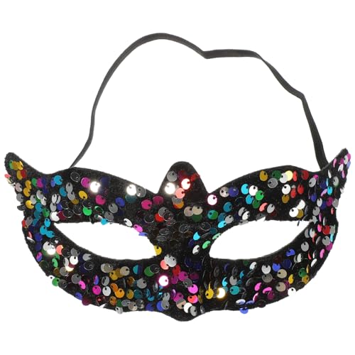 SAFIGLE Maske für Damen mit Pailletten und Halloween Masquerade Maske Verstellbar Geeignet für Kostümpartys Cosplay und Festlichkeiten von SAFIGLE