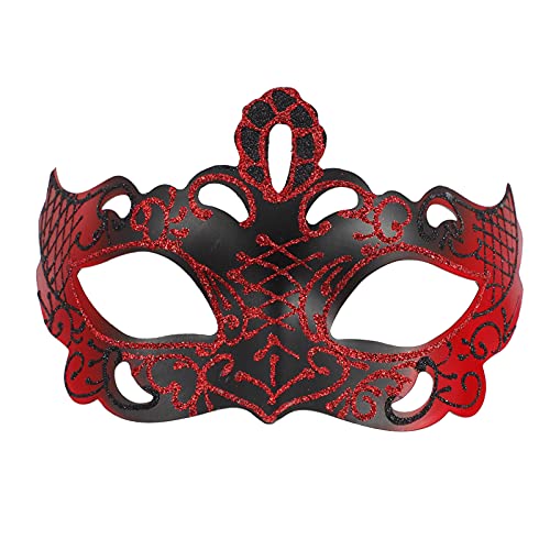 SAFIGLE Masquerade Halbmaske für Erwachsene Rote Kostümmaske für Tanzpartys Halloween und Karneval für Cosplay Nachtclubs und Veranstaltungen SAFIGLE Masquerade Halbmaske für Erwachsene Rote Kostümmaske für Tanzpartys Halloween und Karneval für Cosplay Nachtclubs und Veranstaltungen von SAFIGLE