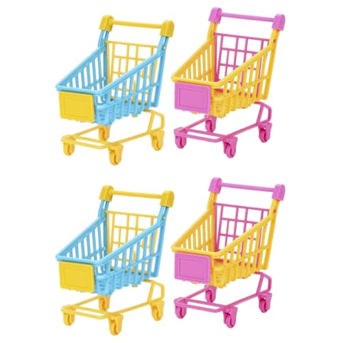 SAFIGLE Pvc Simulationswagen Mini Einkaufswagen Spielzeug FüR Kinder Puppen Aufbewahrungsregal Einkaufswagen Einkaufskorb Kinder von SAFIGLE