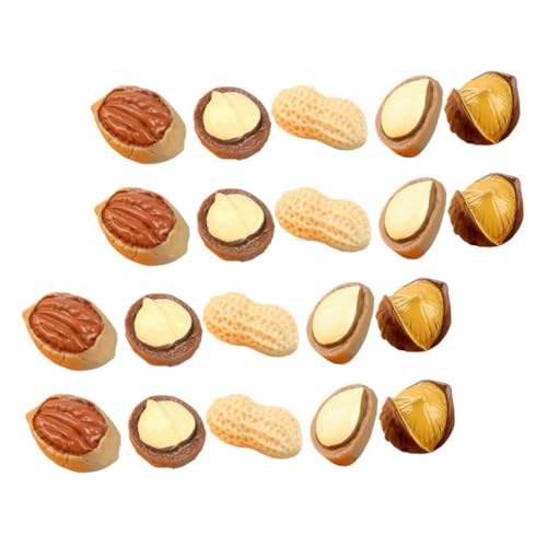 SAFIGLE Mini-Ornament 20 Stück Simulierte Nuss Snack Spielzeug Zubehör Harz Miniatur Mini-Hauszubehör SAFIGLE Mini-Ornament 20 Stück Simulierte Nuss Snack Spielzeug Zubehör Harz Miniatur Mini-Hauszubehör von SAFIGLE