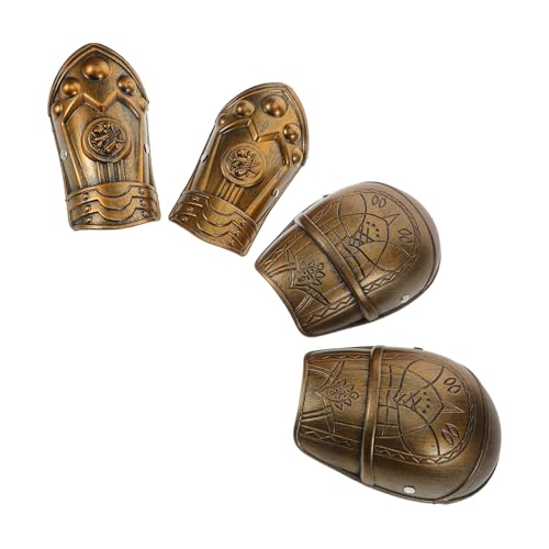 SAFIGLE Mittelalterlicher Armschutz Set Für Retro Kostüm Zubehör Mit Armschützern Halloween Armstulpen Antikem Bronze Für Cosplay Rollenspiel von SAFIGLE