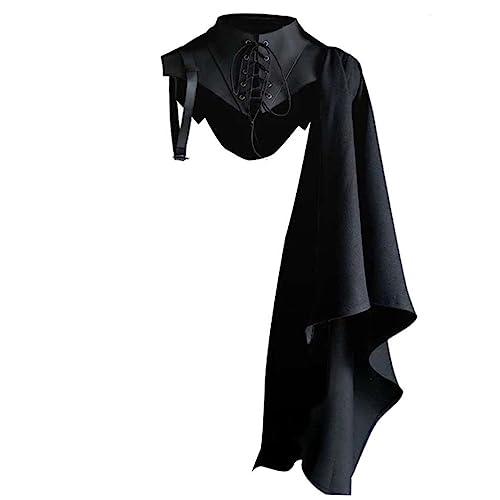 SAFIGLE Mittelalterlicher Vintage Umhang Mit Stehkragen Schulter Cape Für Halloween Cosplay Für Ritterkostüme Maskerade Bälle Rollenspiele Edlem SAFIGLE Mittelalterlicher Vintage Umhang Mit Stehkragen Schulter Cape Für Halloween Cosplay Für Ritterkostüme Maskerade Bälle Rollenspiele Edlem von SAFIGLE