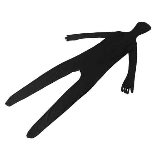 SAFIGLE Ninja Bodysuit Erwachsene Elastischer Spandex Ganzkörperanzug Schwarz Unsichtbares Kostüm für Halloween Party Cosplay Unisex Bühnenperformance von SAFIGLE