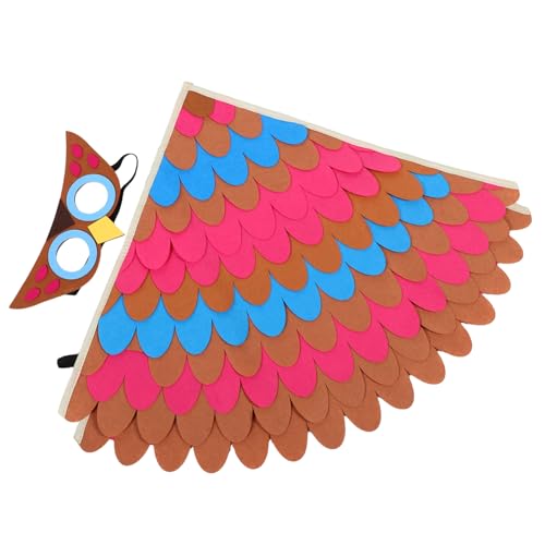 SAFIGLE Owl Geflügeltem Umhang Halloween-partygeschenke Tieranzug Tierkostüm Vogel-cosplay-flügel Halloween-cosplay-requisiten Tiere Cosplay Kostüm Feenflügel Kostüm Flügel Chemiefaserfilz von SAFIGLE