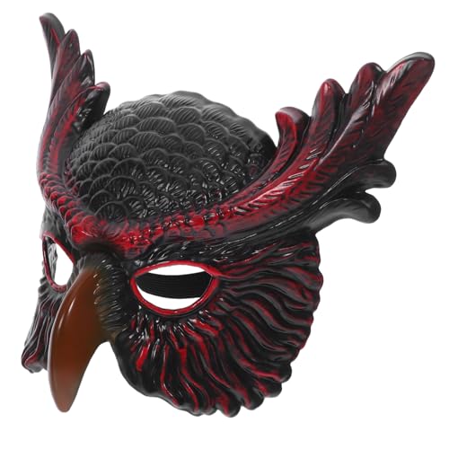 SAFIGLE Owl Masquerade Maske aus PP Kunststoff mit Verstellbaren Bändern Halbe Tiergesichtsmaske für Halloween Karneval Cosplay Themenpartys und Bühnenauftritte für Erwachsene von SAFIGLE