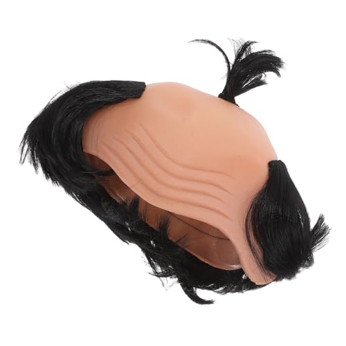 SAFIGLE Perücke Glatzenbildung Gefälscht Männer Party Erwachsene Marge Kahl Lustig Schwarze Glatze Cosplay Ritter Glatze Mit Haaren Rollenspiel Black Vinyl SAFIGLE Perücke Glatzenbildung Gefälscht Männer Party Erwachsene Marge Kahl Lustig Schwarze Glatze Cosplay Ritter Glatze Mit Haaren Rollenspiel Black Vinyl von SAFIGLE