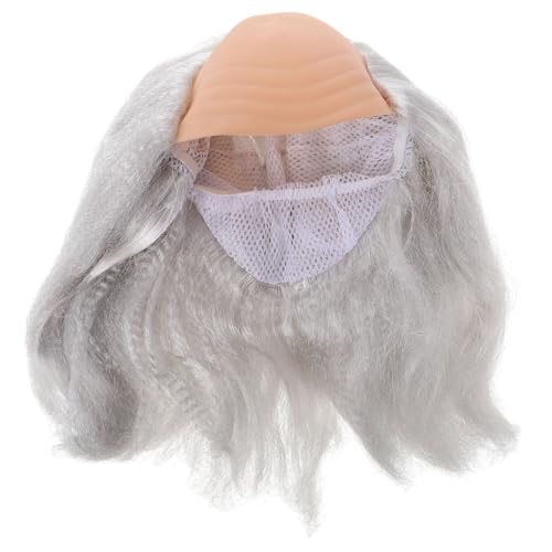 SAFIGLE Perücke Herrenbekleidung Perücken Mit Clownkostüm Haarschmuck Lustige Perücken Opakostüm Für Erwachsene Glatzenperücke Halloween Glatzenkappe Lustige Perücken Weiße von SAFIGLE
