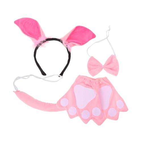 SAFIGLE Pig Cosplay Set mit Schweineohren Stirnband und Schleife Waschbar Bequemes Kostümzubehör für Halloween Rollenspiele und Karneval Wiederverwendbar und Langlebig von SAFIGLE