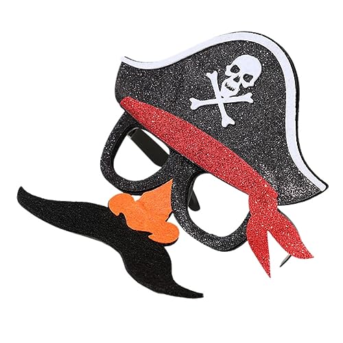 SAFIGLE Piraten Sonnenbrillenmaske Einzigartiges Accessoire für Halloween und Kostümpartys Wiederverwendbare und Langlebige Maske Filz für Cosplay und Kreative Verkleidungen von SAFIGLE