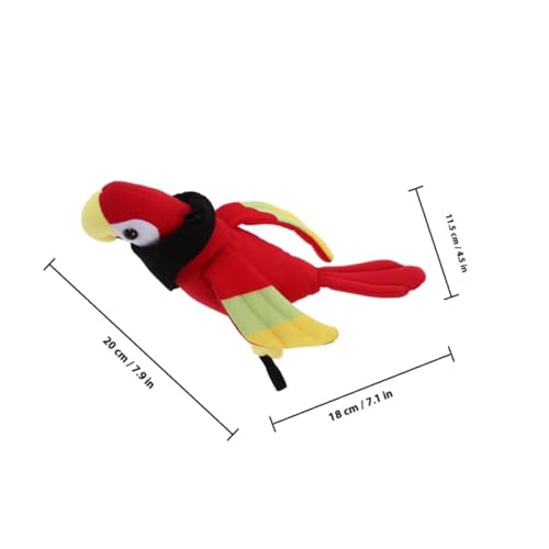 SAFIGLE Piratenkostüm Papagei Schulterdeko Plüsch Piraten Vogel mit Schwarzem Halstuch Rotem Kopftuch für Karneval Fasching Piratenparty Zubehör von SAFIGLE