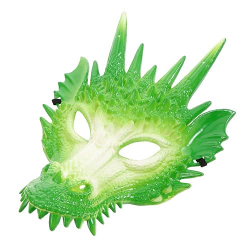 SAFIGLE Plastikmaske Karikatur Maskerade Maske Männer Maskenkostüm Dekorationen Drachen Led Halloween Party Tierkopfmaske Cosplay-maske 3d-tiermaske Cosplay-tiermaske Green von SAFIGLE