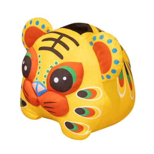 SAFIGLE Puppe Plüsch Maskottchen des Tigerjahres Orientalische Glücksbringer Glückliches Tierkreisgeschenk Jahr des Maskottchens Kuscheltier Kissen Schlüsselanhänger Kind Schlafen von SAFIGLE
