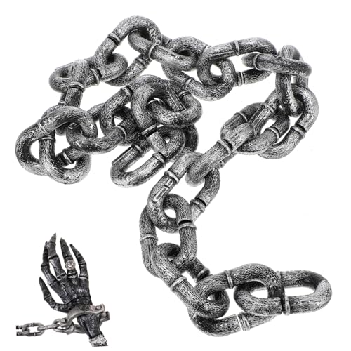 SAFIGLE Realistische Halloween Deko Kette Kunststoff Barrierenkette für Party und Bühnenrequisiten Leichtes Rostfreies Material Vielseitig als Kostümzubehör und Grusel Accessoire Geeignet von SAFIGLE