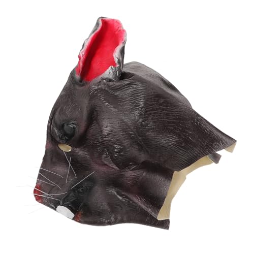 SAFIGLE Realistische Rattenmaske Vollkopf Tierkostüm für Halloween Karneval Cosplay Tierparty Zubehör von SAFIGLE