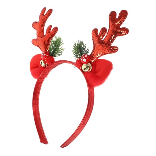 SAFIGLE Rentier Geweih Haarreif mit Glitzer für Weihnachten Festliches Kopfband für Mädchen für Partys Kostüme und Aufführungen mit Klingenden Glocken und Bequemem SAFIGLE Rentier Geweih Haarreif mit Glitzer für Weihnachten Festliches Kopfband für Mädchen für Partys Kostüme und Aufführungen mit Klingenden Glocken und Bequemem von SAFIGLE