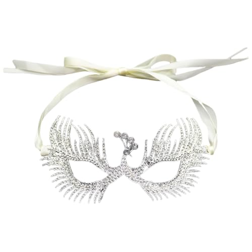 SAFIGLE Rhinestone Maske für Damen Funkelnde Augenmaske für Karneval Maskerade und Halloween Bequeme Atmungsaktive Verkleidung für Partys und Festivals von SAFIGLE