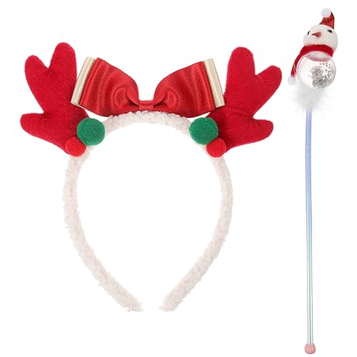 SAFIGLE Rotes Xmas Rentier Geweih Haarreif mit Plüsch Kugeln und Zauberstab Weicher Leichter Kopfschmuck für Weihnachtsfeier Rollenspiel und Festliche Kostümierung Teilig SAFIGLE Rotes Xmas Rentier Geweih Haarreif mit Plüsch Kugeln und Zauberstab Weicher Leichter Kopfschmuck für Weihnachtsfeier Rollenspiel und Festliche Kostümierung Teilig von SAFIGLE