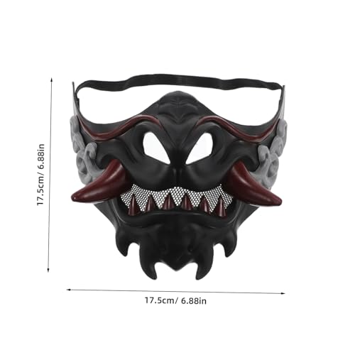SAFIGLE Samurai Maske Cosplay Masken Kostüm Dämonentöter Maske Atmungsaktiv Präzise Verarbeitung Für Fasching Party Unisex Schwarz SAFIGLE Samurai Maske Cosplay Masken Kostüm Dämonentöter Maske Atmungsaktiv Präzise Verarbeitung Für Fasching Party Unisex Schwarz von SAFIGLE