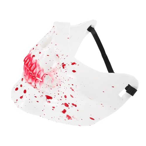 SAFIGLE Schädelmaske Halloween Halbgesichtsmaske Schädel-cosplay-maske Halloween-cosplay-requisiten Halloween-party-maske -gesichtsmaske Halloween-kopfbedeckung Gotikmaske Plastik von SAFIGLE