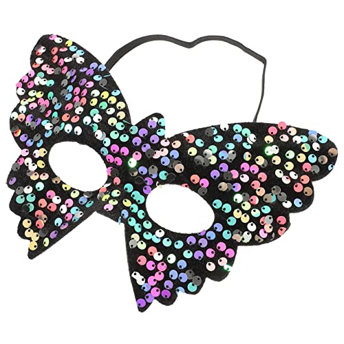 SAFIGLE Schimmernde Schmetterlings Maske mit Pailletten Verstellbar Leichte PVC Material Karnevalsmaskerade für Damen Geeignet für Mardi Gras und Kostümpartys von SAFIGLE
