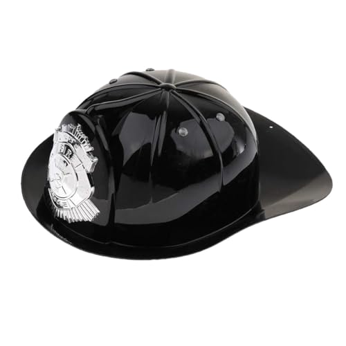 SAFIGLE Schwarzer Feuerwehrmann-Helm Feuerwehrmann-Hut Erwachsenen-Feuerwehrmann-Kostüm Zubehör Feuerwehrmann-Party-Verkleidungshut Vorgetäuschter Häuptlingshut SAFIGLE Schwarzer Feuerwehrmann-Helm Feuerwehrmann-Hut Erwachsenen-Feuerwehrmann-Kostüm Zubehör Feuerwehrmann-Party-Verkleidungshut Vorgetäuschter Häuptlingshut von SAFIGLE