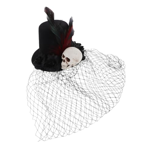 SAFIGLE Schwarzer Schleier Haarclip Netzdekor für Halloween Cosplay und Cocktailpartys Kopfaccessoire für Damen von SAFIGLE