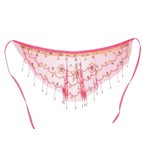 SAFIGLE Sequin Belly Dance Face Veil mit Fließenden Quasten Atmungsaktives Mesh Tanzschal für Ägyptische Tänzerinnen Multifunktional für Party Cosplay und Halloween Accessoires von SAFIGLE