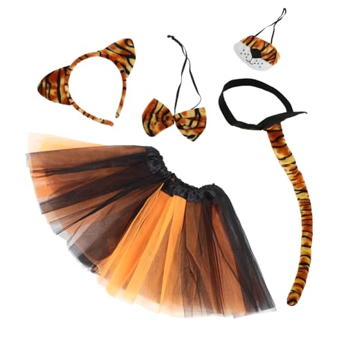 SAFIGLE Set Tiger Kostüm Zum Anziehen Tigerkostüm Für Tiger Accessoires Tierohr Accessoires Tiger Stirnband Und Tierohren Stirnband Tierohren Und Tigerschwanz von SAFIGLE