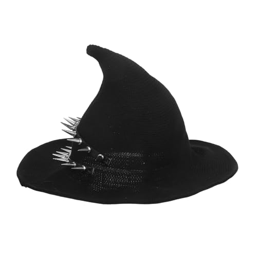 SAFIGLE Steampunk Damen Hexenhut mit Nieten Gothic Spitzmütze Halloween-Kostümkappe für Maskerade Cosplay und Party Geeignet für Frauen und Männer SAFIGLE Steampunk Damen Hexenhut mit Nieten Gothic Spitzmütze Halloween-Kostümkappe für Maskerade Cosplay und Party Geeignet für Frauen und Männer von SAFIGLE
