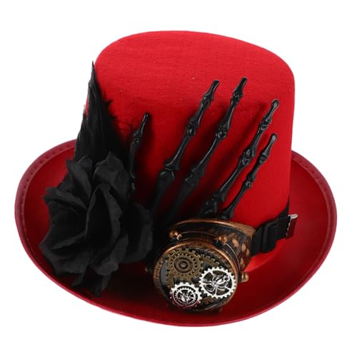 SAFIGLE Steampunk mit Goggles Gothischer Hut mit Totenkopfhänden und Design für Männer für Halloween Partys und Cosplay Events SAFIGLE Steampunk mit Goggles Gothischer Hut mit Totenkopfhänden und Design für Männer für Halloween Partys und Cosplay Events von SAFIGLE