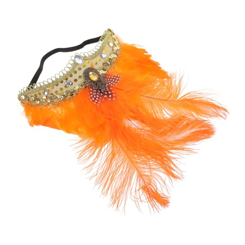 SAFIGLE Stirnband Karneval Kopfschmuck Damen Party Haarschmuck Faszinator Cosplay mit Leuchtend Oranger für Halloween Fasching Bühnenauftritte von SAFIGLE