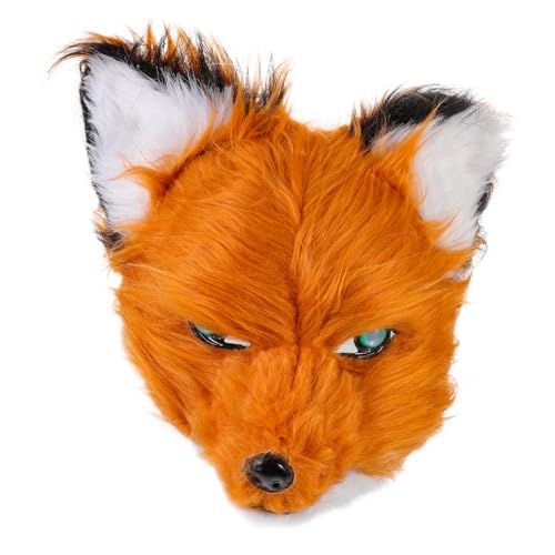 SAFIGLE Tierkostüm Für Erwachsene Spitzen-maskerade-masken Halloweenkostüm Lustige Masken Benutzerdefinierte Masken Neuheit Halloween-kostüm Fuchs Voll Partyfuchs Halloween-maske Wolf Pvc von SAFIGLE