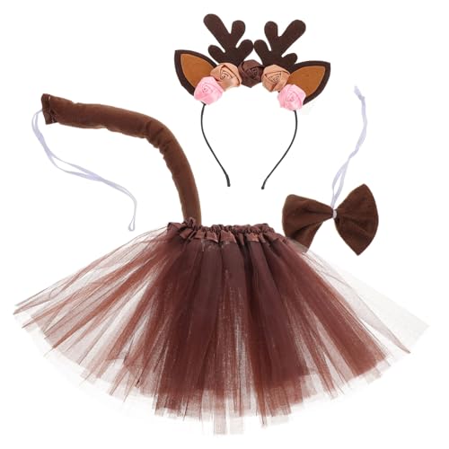 SAFIGLE Tutu Rock mit Weihnachts Hirschgeweih Haarreif und Tüllrock Weicher Komfort Vielseitig Einsetzbar für Festtage Karneval Bühnenauftritte und Weihnachtsfeiern SAFIGLE Tutu Rock mit Weihnachts Hirschgeweih Haarreif und Tüllrock Weicher Komfort Vielseitig Einsetzbar für Festtage Karneval Bühnenauftritte und Weihnachtsfeiern von SAFIGLE