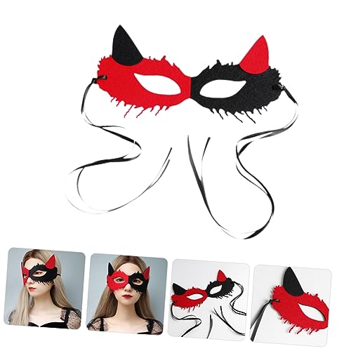 SAFIGLE Venezianische Halbgesichtsmaske Damen Fox Masquerade Maskeraden Ball Party Halloween Kostümaccessoire für Damen und Herren von SAFIGLE