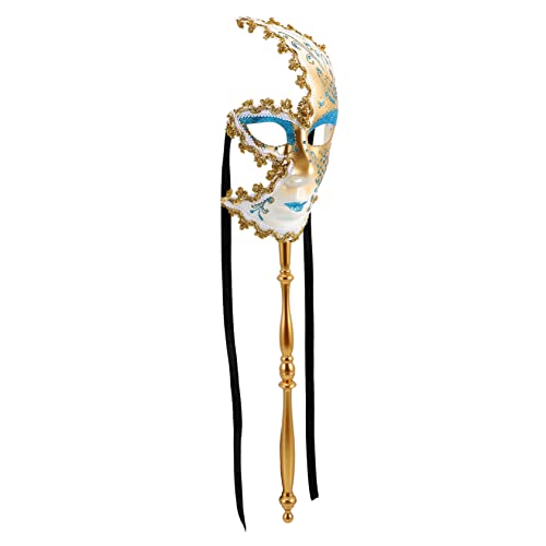 SAFIGLE Venezianische Maske Masken Gesicht Maskerade halloween mask halloweenmaske karnevalskleidung venetian mask faschingkostüme Festival-Accessoire Bühnenauftrittsmaske Plastik Sky-blue von SAFIGLE