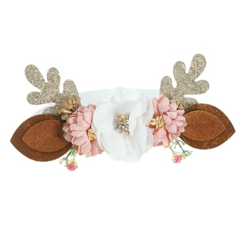SAFIGLE Weiches Weihnachts Stirnband mit Geweih und Elchohren für Kleinkinder Elastisches Kopfband mit Blumen Bequemes Haarband für Festliche Kostüme SAFIGLE Weiches Weihnachts Stirnband mit Geweih und Elchohren für Kleinkinder Elastisches Kopfband mit Blumen Bequemes Haarband für Festliche Kostüme von SAFIGLE