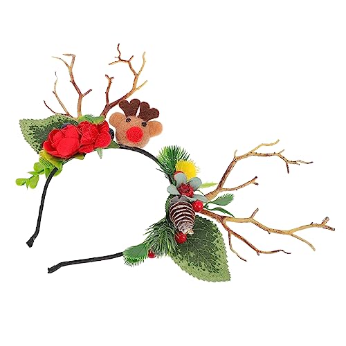 SAFIGLE Weihnachts Geweih Stirnband Damen Haarreif Antler Haarreifen Festlicher Haarschmuck Cosplay Kopfbedeckung für Weihnachten Party Kostüm SAFIGLE Weihnachts Geweih Stirnband Damen Haarreif Antler Haarreifen Festlicher Haarschmuck Cosplay Kopfbedeckung für Weihnachten Party Kostüm von SAFIGLE