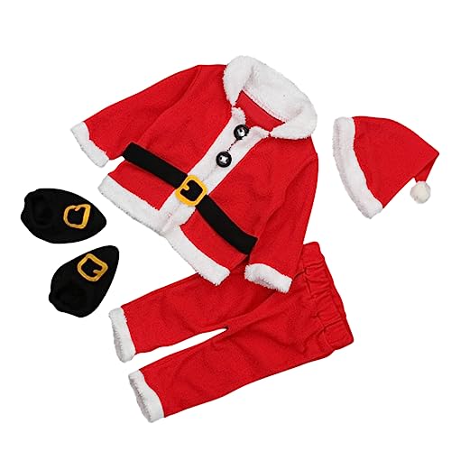 SAFIGLE Weihnachtskostüm Set Teilig Langarm Santa Claus Outfit mit Plüschmütze für Festliches Winter Kostüm für Neugeborene und Kleinkinder Kuschelig und Warm von SAFIGLE
