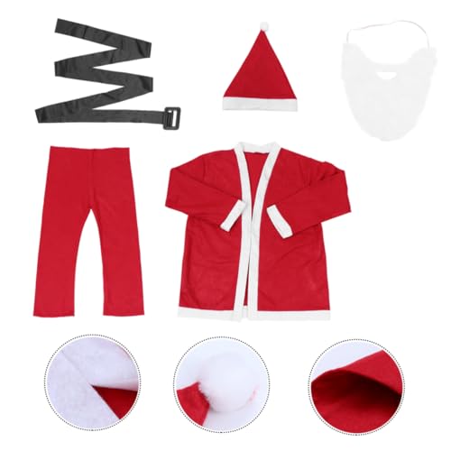 SAFIGLE Weihnachtsmann Kostüm für Herren Cosplay Kleidung Sicherem Material Festliches Outfit für Weihnachten für Familie und Freunde Kreatives Design für Weihnachtsfeier von SAFIGLE