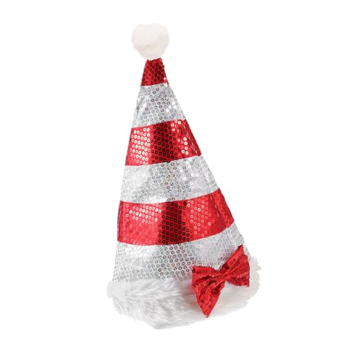 SAFIGLE Weihnachtsmütze Erwachsene Plüsch mit Pailletten Festliche Nikolausmütze für Party und Kostüm Rot Silberner Weihnachts Hut mit Glänzendem Sequin Design Komfortabel und Langlebig SAFIGLE Weihnachtsmütze Erwachsene Plüsch mit Pailletten Festliche Nikolausmütze für Party und Kostüm Rot Silberner Weihnachts Hut mit Glänzendem Sequin Design Komfortabel und Langlebig von SAFIGLE