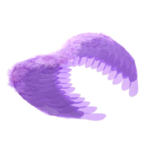 SAFIGLE künstliche Federflügel Kostüm Halloween-Katzenhalsband Haustierflügel Halloween-Masse Party costume fashing costume Engelsflügel für Cosplay-Flügel Violet von SAFIGLE