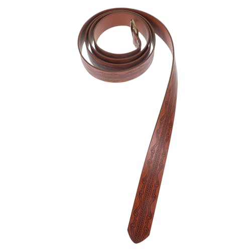 SAFIGLE mittelalterlicher Gürtel mittelalterliche kostüme männer Renaissance-Gürtel Wikingergürtel Mittelalterliches Accessoire Cosplay-Taillengürtel Vintage Hüftgurt Pu Dark Brown SAFIGLE mittelalterlicher Gürtel mittelalterliche kostüme männer Renaissance-Gürtel Wikingergürtel Mittelalterliches Accessoire Cosplay-Taillengürtel Vintage Hüftgurt Pu Dark Brown von SAFIGLE