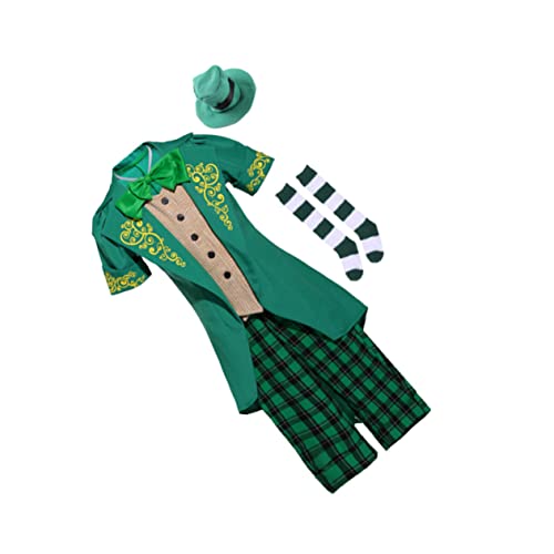 SAFIGLE Kleider st patricks day kostüm saint patricks day kostüm St. Patrick's Day Kostüm st patricks day bekleidung Glücklich Yingschi Performance-Kleidung einstellen Kind Hut von SAFIGLE