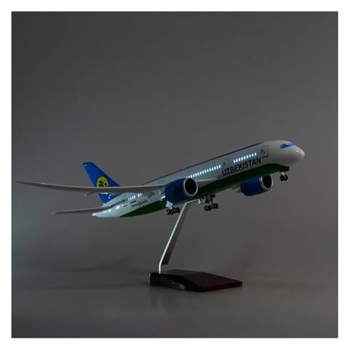 Flugzeug Spielzeug Maßstab 1:130, 47 cm, Modelldruckguss-Harz-Airline-Flugzeug-Spielzeug, B787 Dreamliner-Flugzeug Mit Licht Und Rädern (Größe : with Light) von SAFWEL