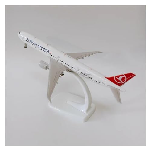SAFWEL Flugzeug Spielzeug 19 cm Legierungsmetall AIR Turkish Airlines Boeing 777 B777 B-2001 Airways Flugzeugmodellflugzeug von SAFWEL